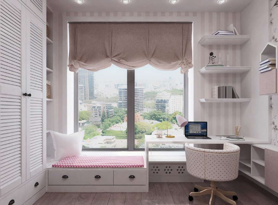 Угловая рабочая зона для школьника