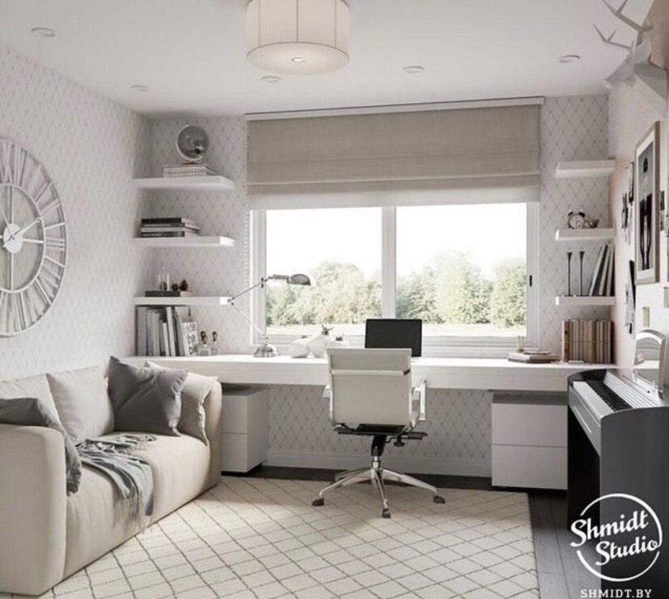 Рабочее место в комнате подростка