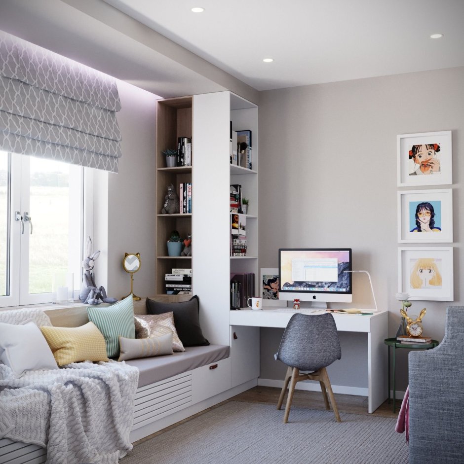 Стол у окна в современном стиле