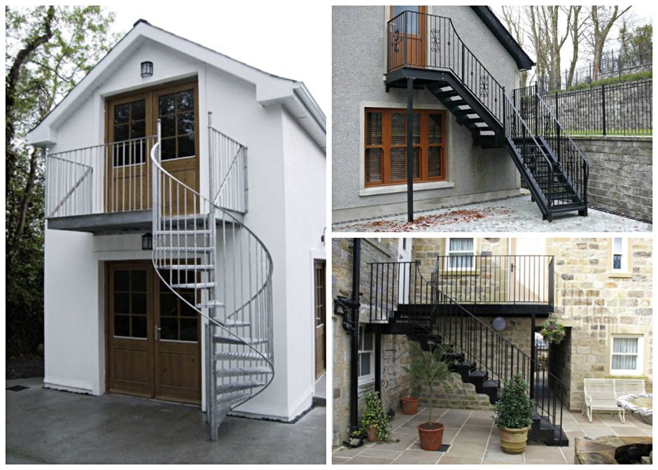 Наружные лестницы на 2 этаж