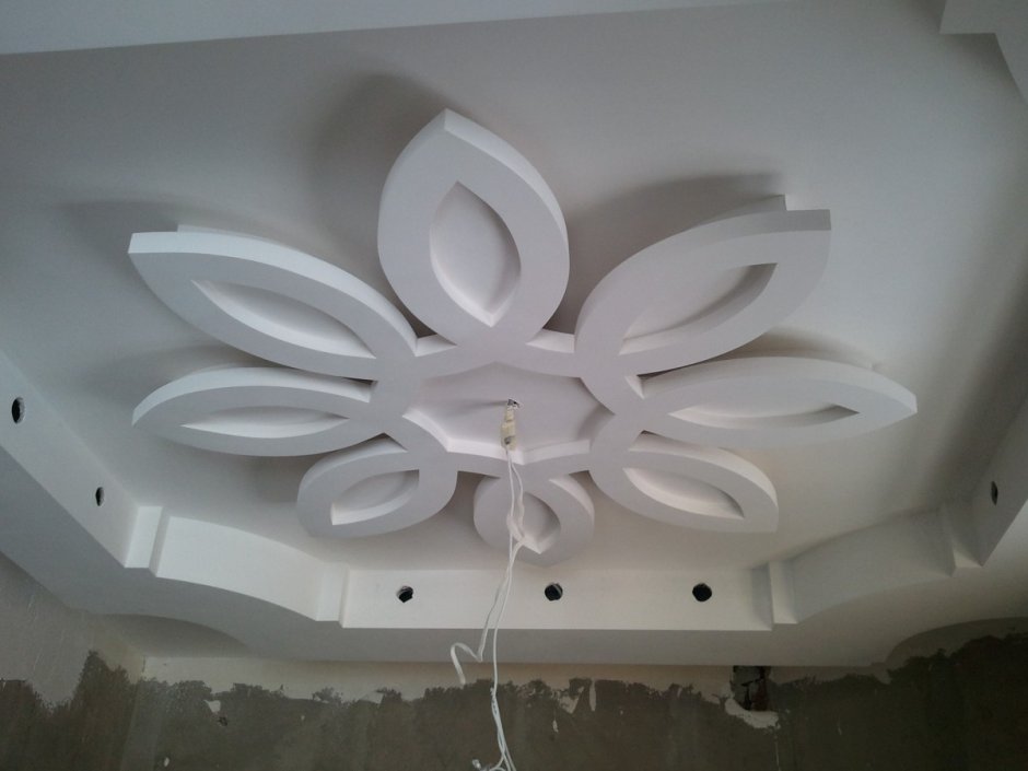 Узорные потолки из гипсокартона