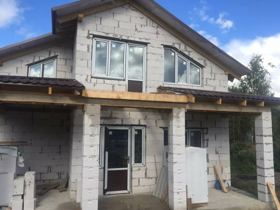 Пристройка к дому из пеноблоков