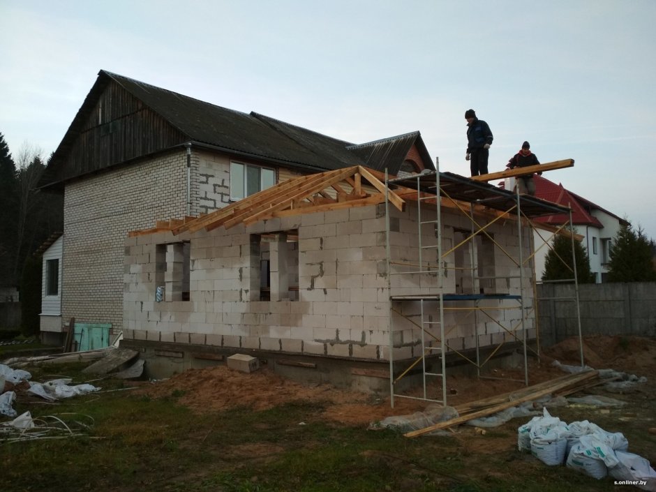 Веранда из газобетона