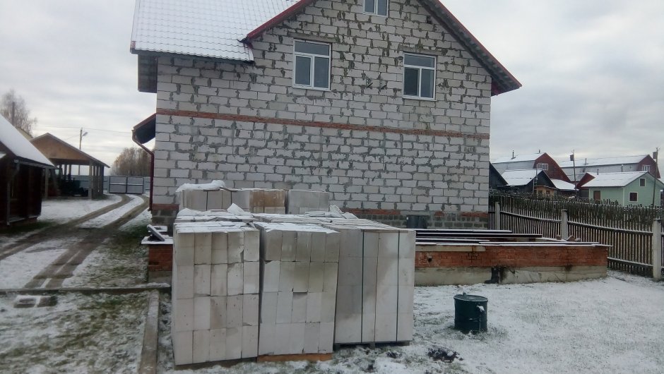 Пристройка к дому из пеноблоков
