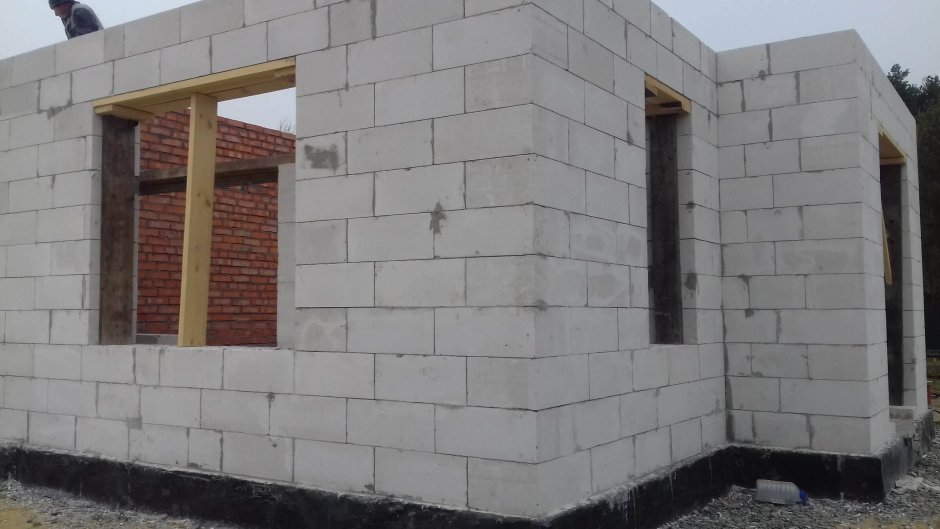 Пристрой из газосиликатных блоков