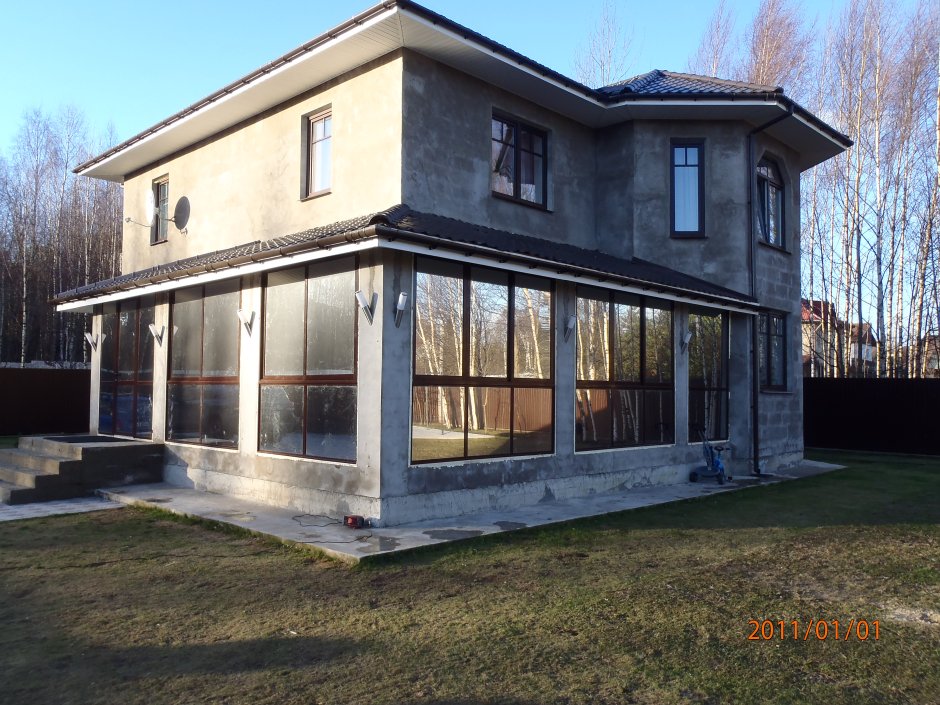 Пристройка веранды к дому из пеноблоков