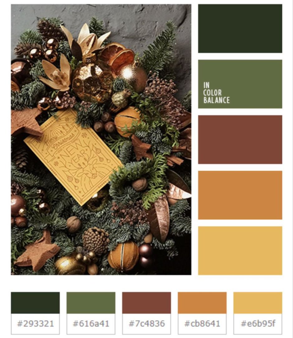 Сочетание цветов зеленый золотой