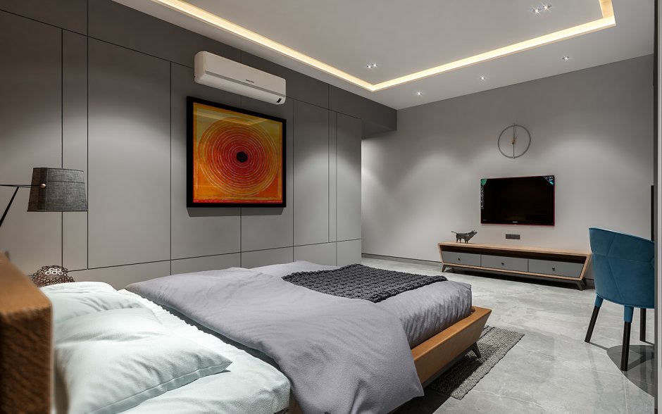 Подсветка телевизора в спальни