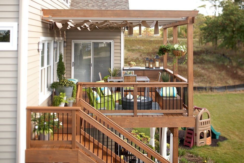 Двухэтажная веранда