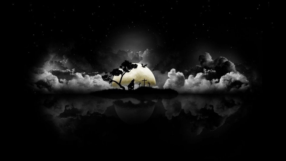 Креативный рабочий стол ночь