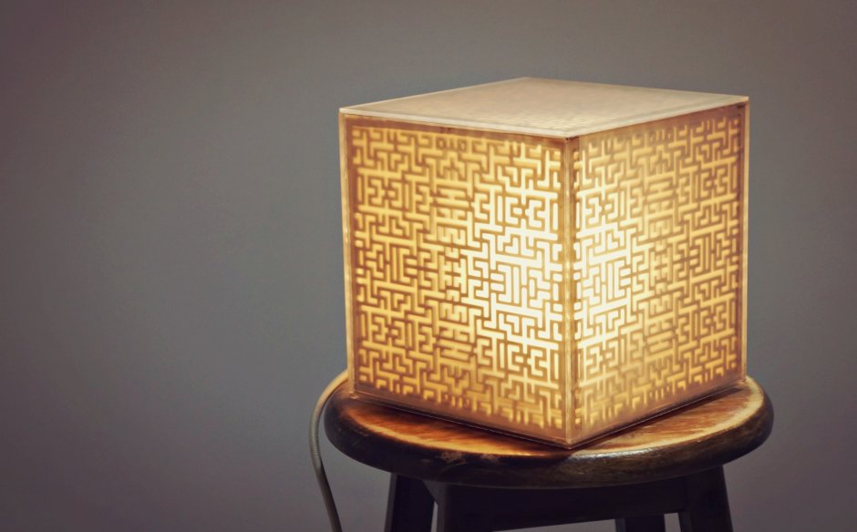 Светильник из картона