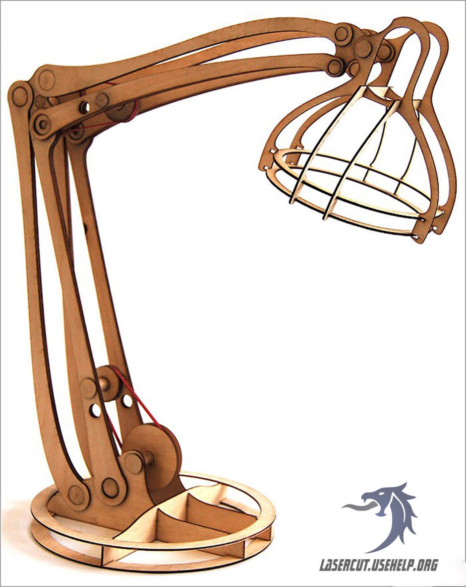 Настольная лампа из фанеры