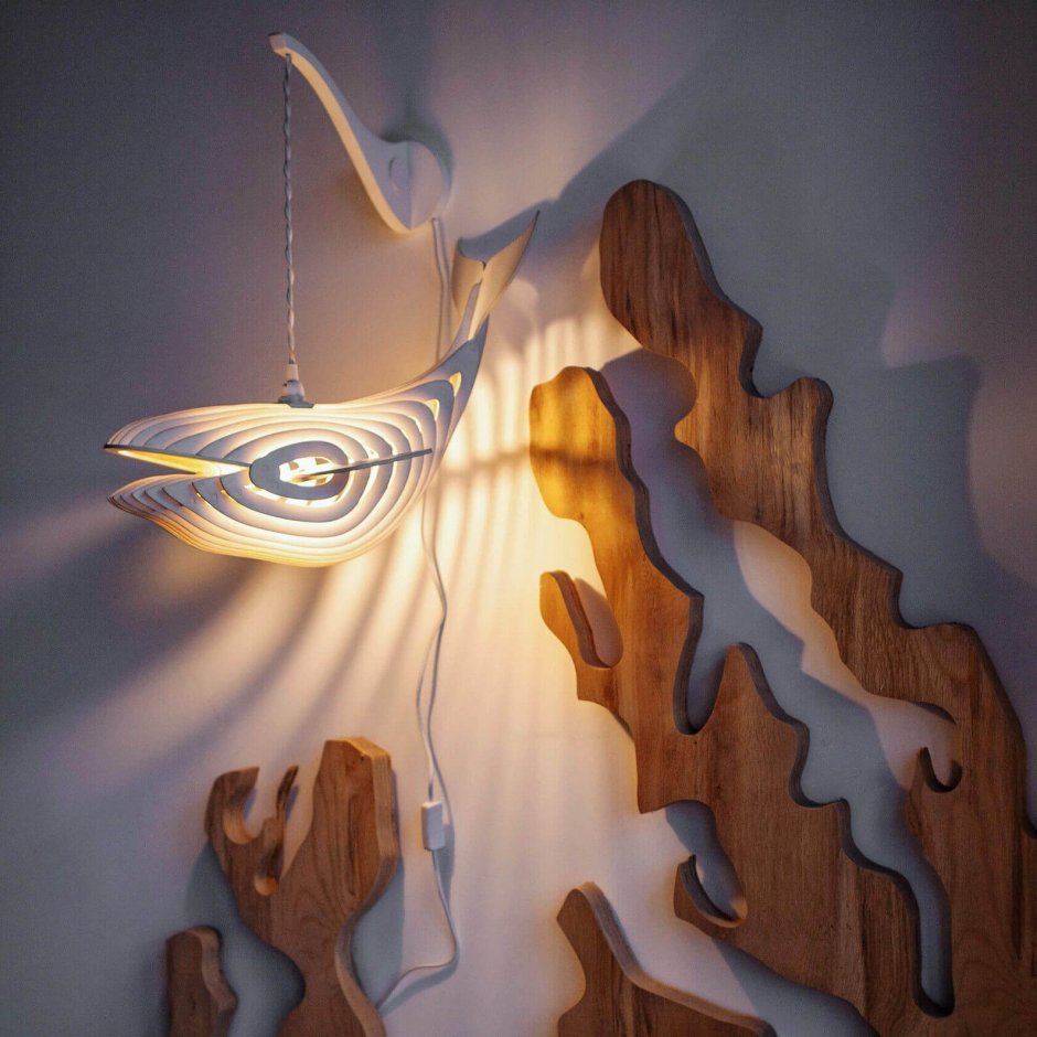 Светильник кит из фанеры