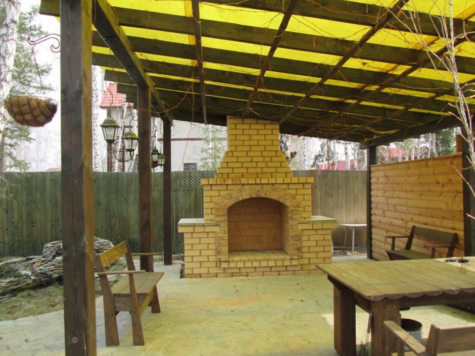 Площадка под мангал на даче