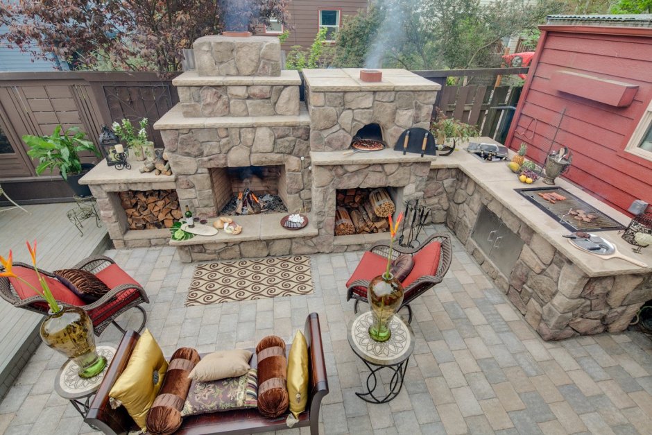 Беседка с барбекю