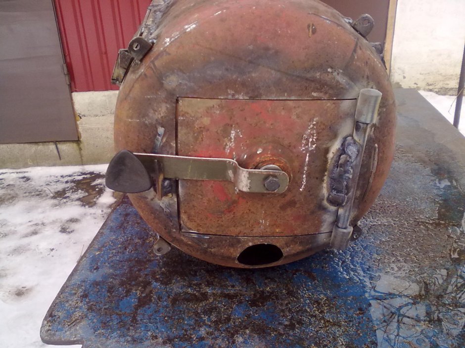 Печь из газового баллона 50 л