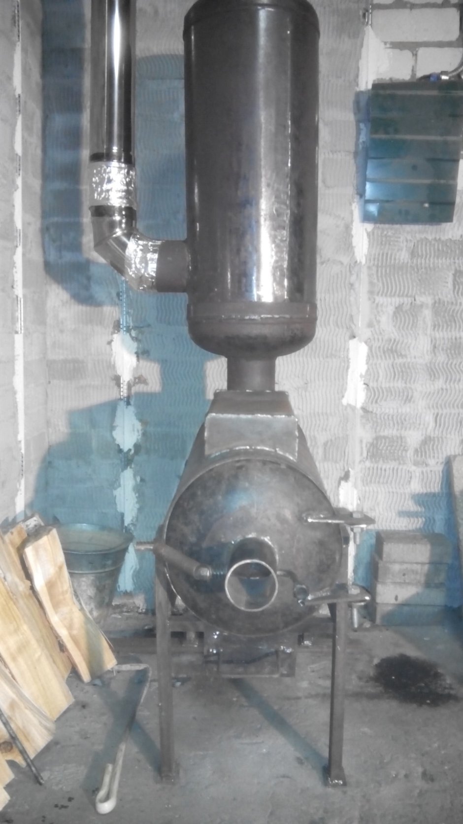 Печь для гаража из ГАЗ баллона