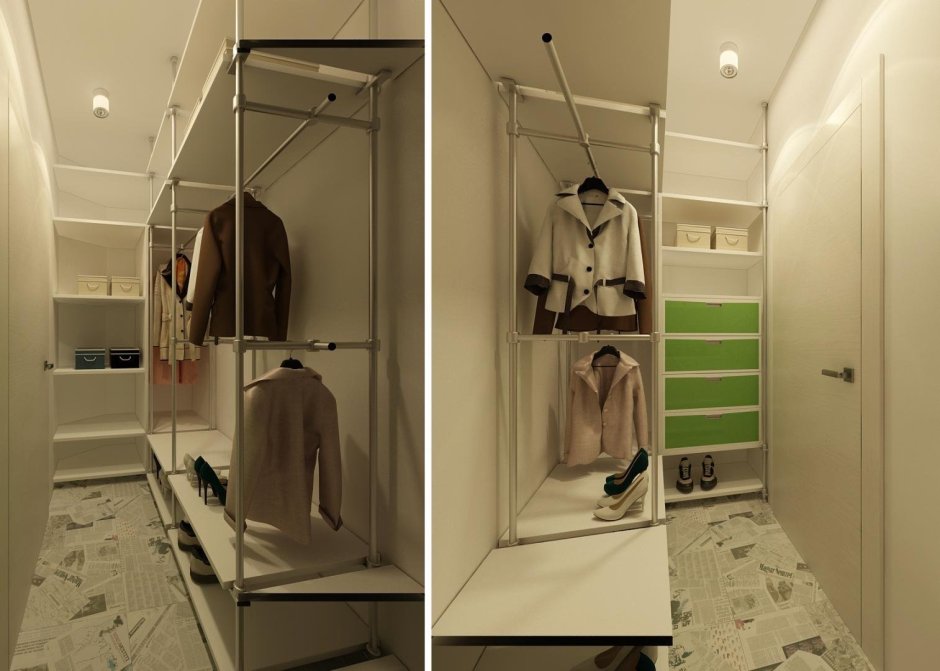 Гардеробная в кладовке в хрущевке