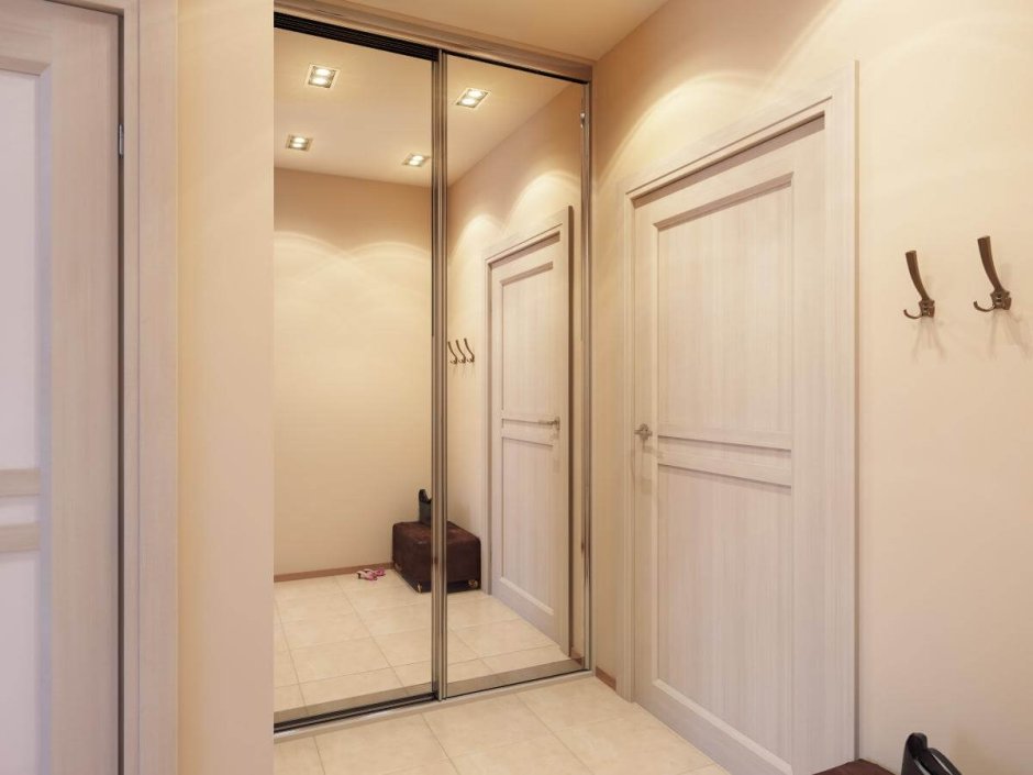 Встроенный шкаф в прихожей в хрущевке