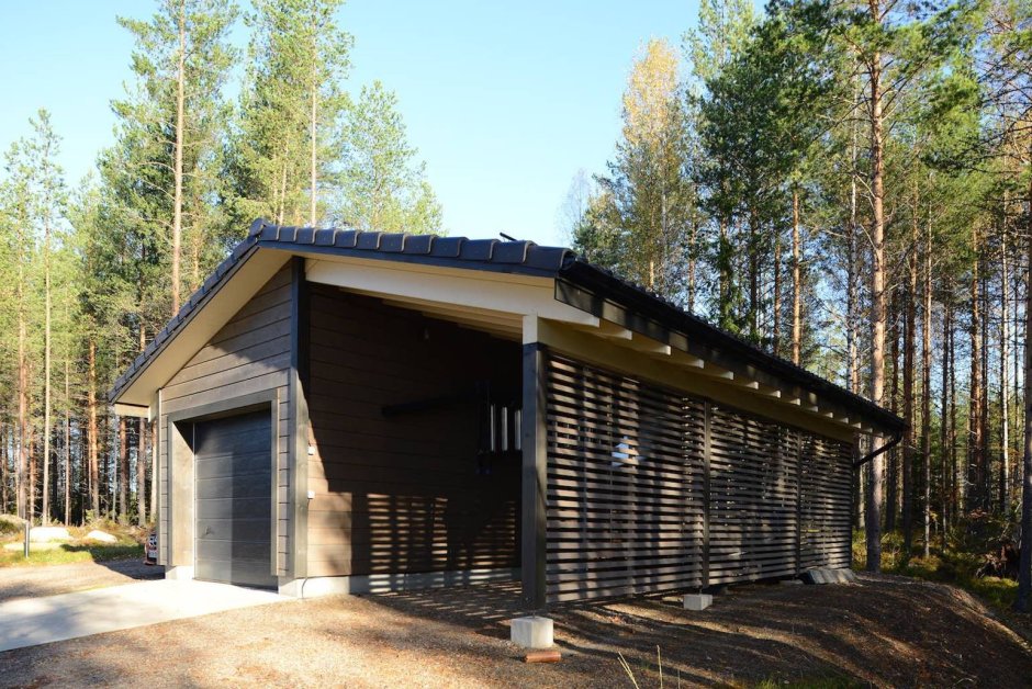 Гараж баня сарай под односкатной крышей