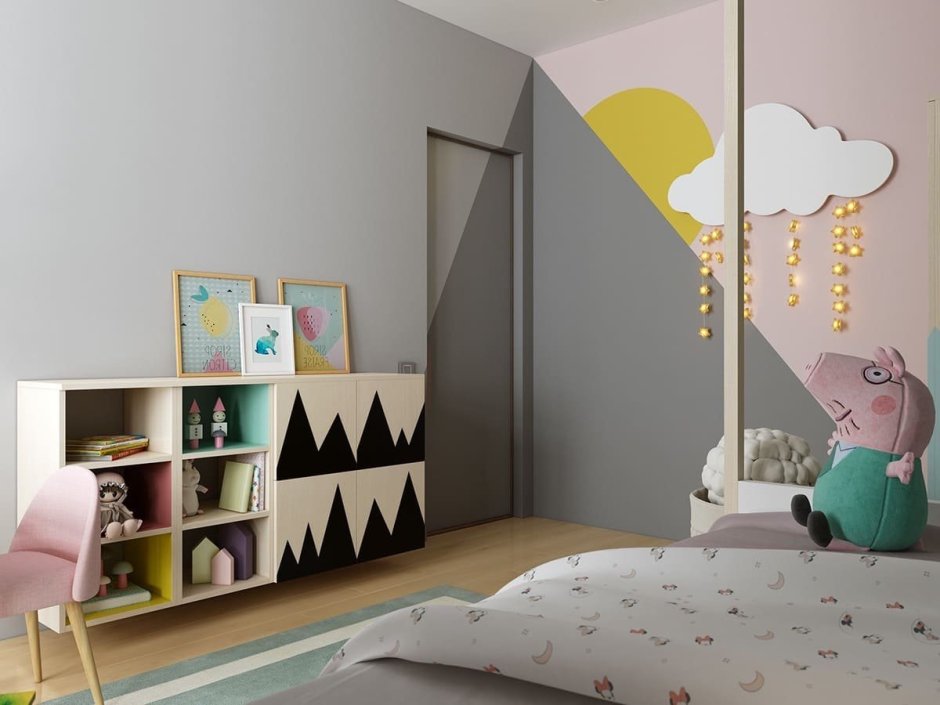 Дизайнерская стильная детская комната