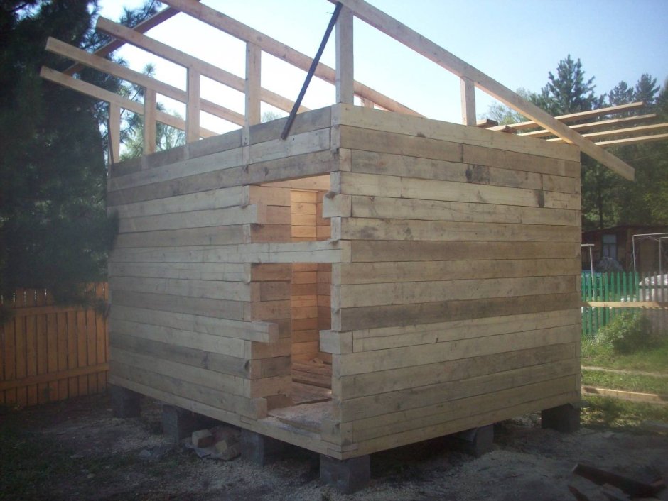 Пологая односкатная крыша