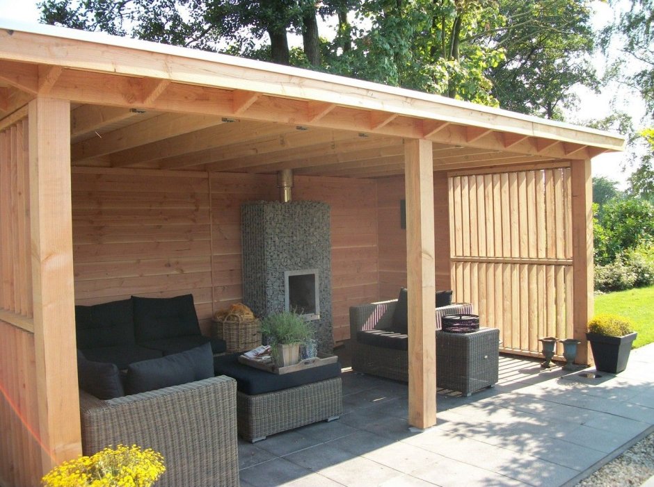 Пологая односкатная крыша