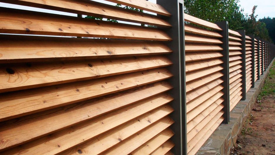 Забор жалюзи горбыль