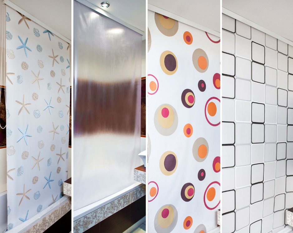 Рулонная занавески для ванной