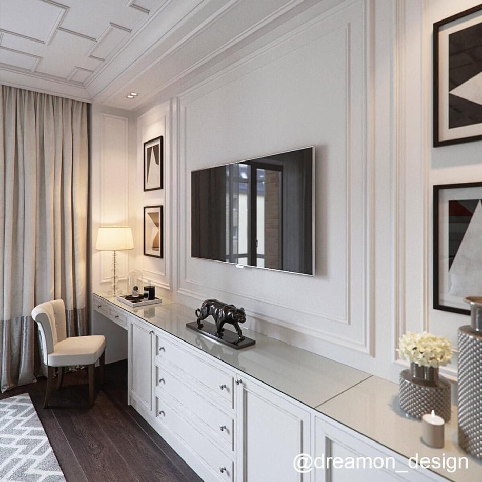 Телевизор в неоклассике