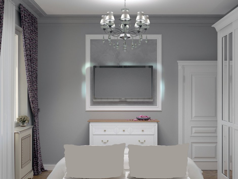 Молдинги в зоне телевизора