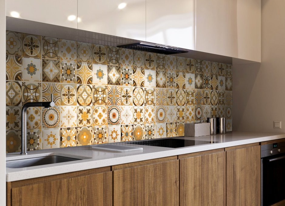 Фартук для кухни из плитки