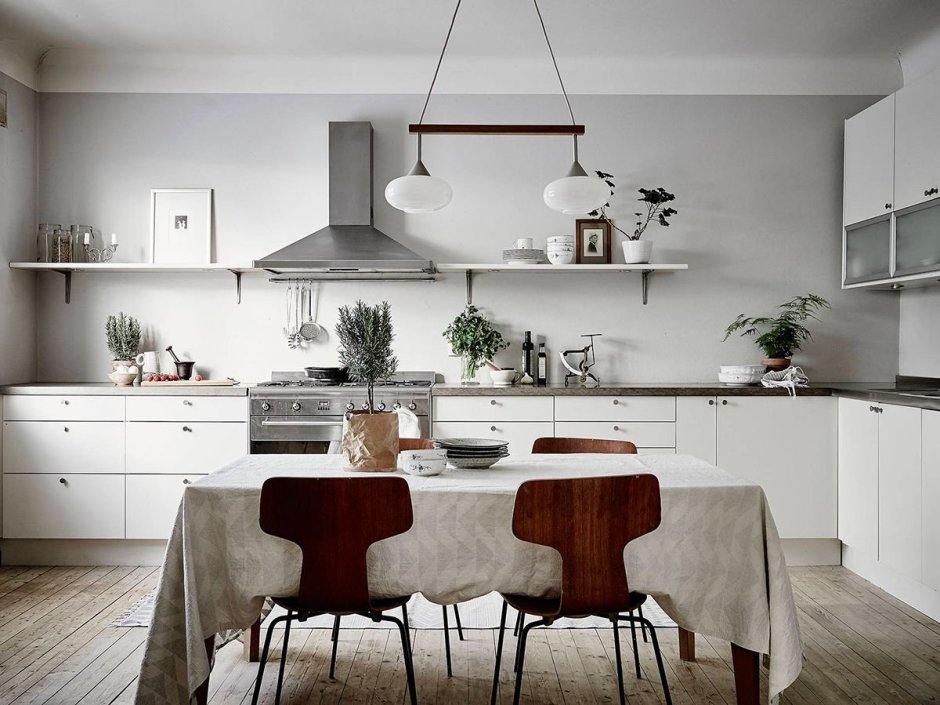 Подсветка кухни в скандинавском стиле