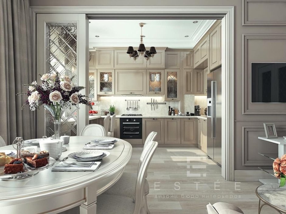 Красивые кухни в стиле Неоклассика