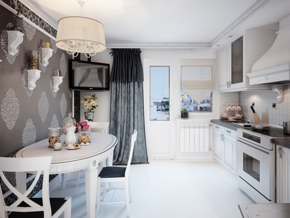 Небольшая кухня в стиле Неоклассика
