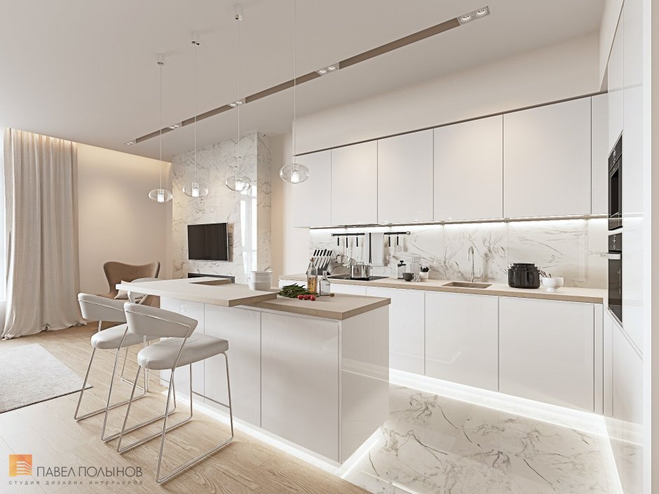 Интерьеры кухни Павла Полынова стиль Минимализм
