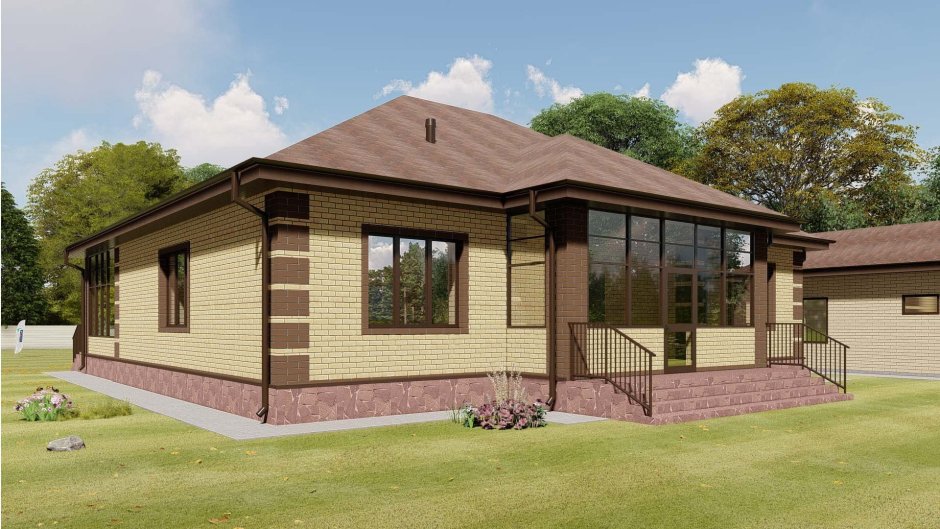 Входная группа одноэтажного дома