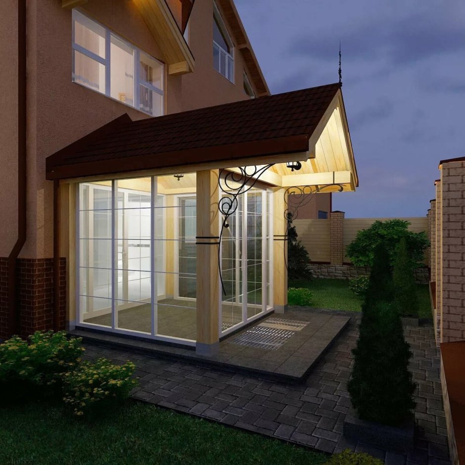 Терраса из кирпича