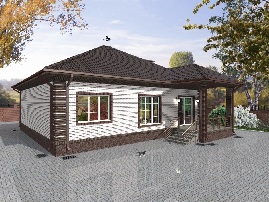 Входная группа одноэтажного дома