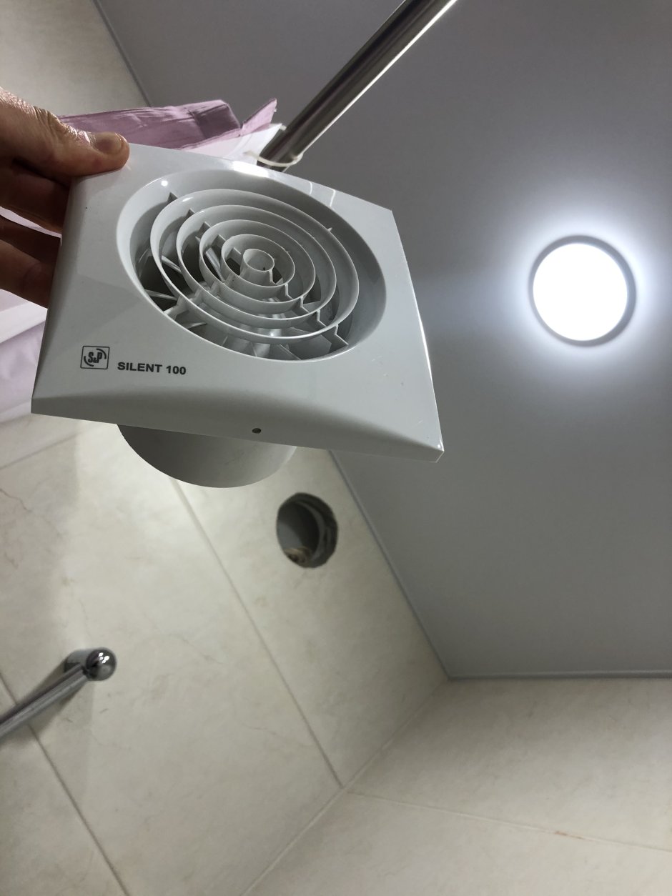 Монтаж вентилятора к100м