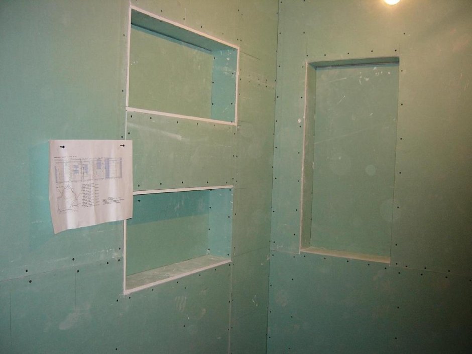 Угловые полочки из гипсокартона