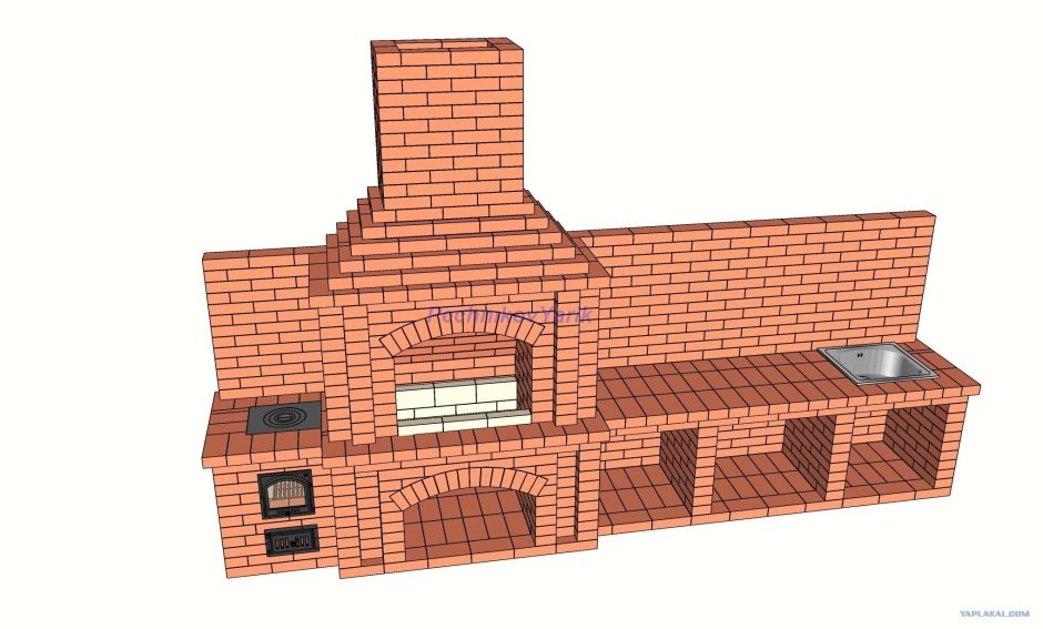 Порядовка печного комплекса барбекю казан и тандыр