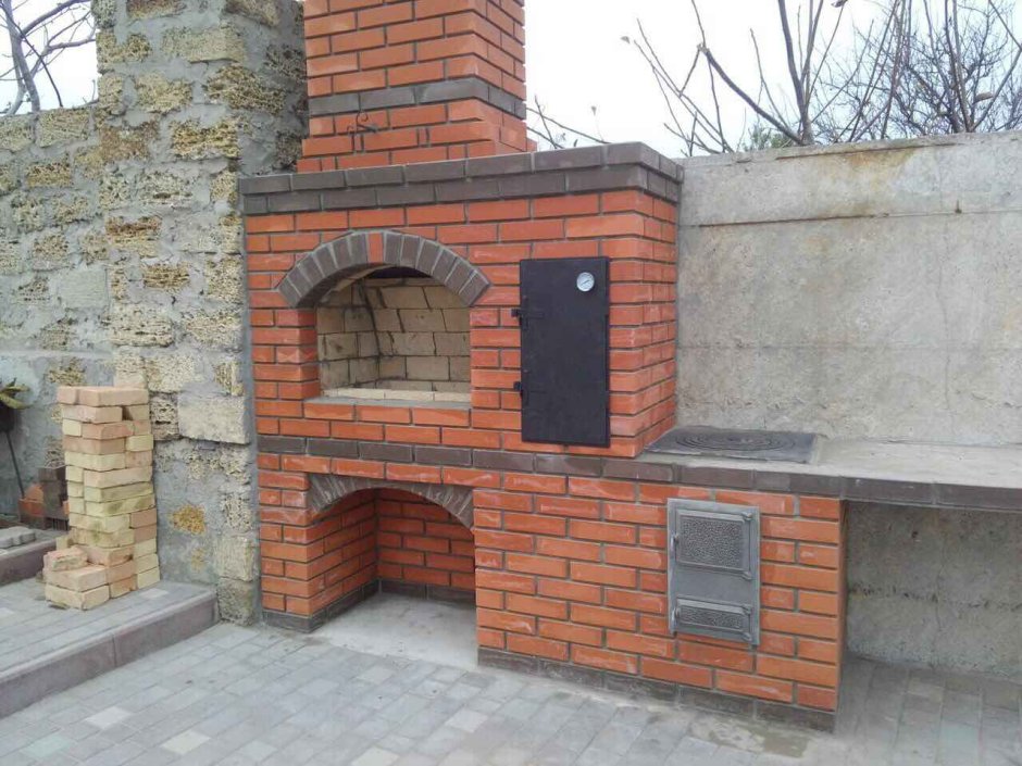 Комплекс мангал казан печь коптилка