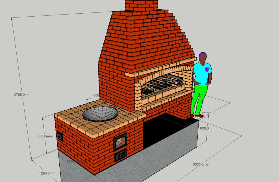 Порядовка барбекю с тандыром