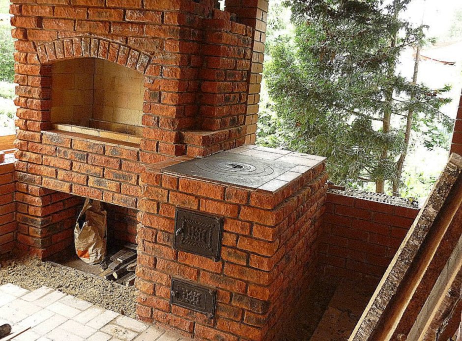 Уличная русская печь