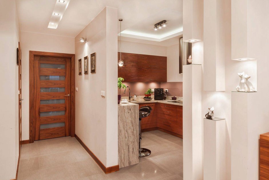 Кухня в коридоре планировка