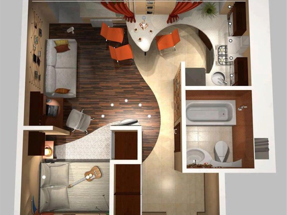 Перепланировка однушки хрущевки 30 кв.м