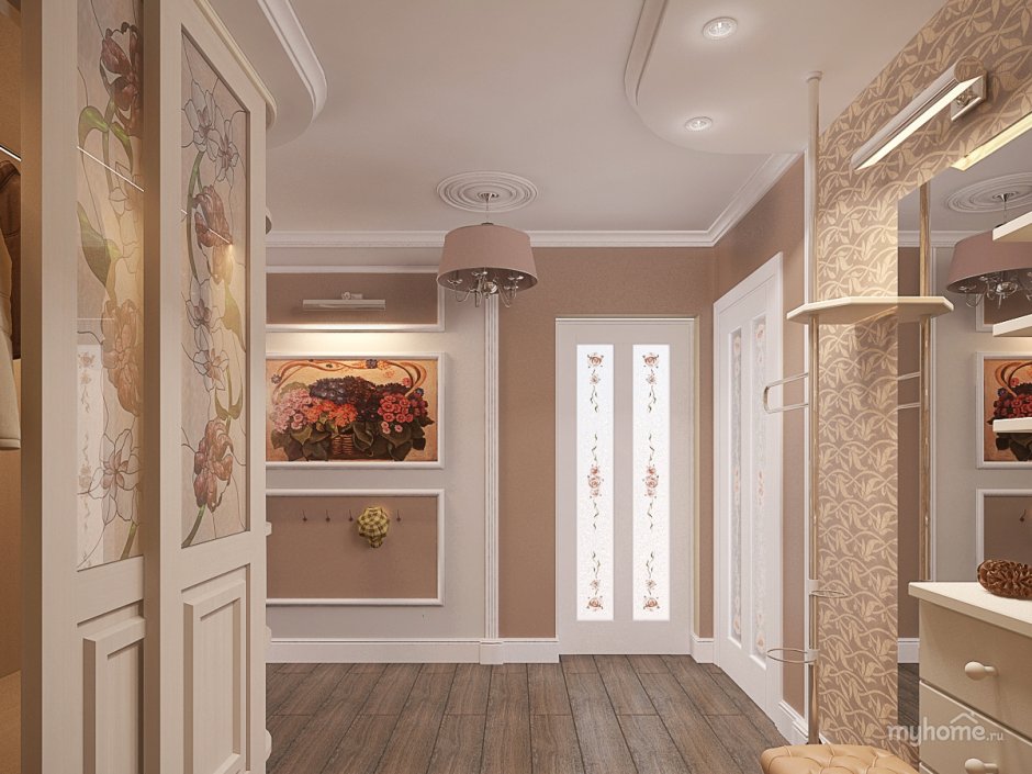 Коридор и кухня в одном стиле