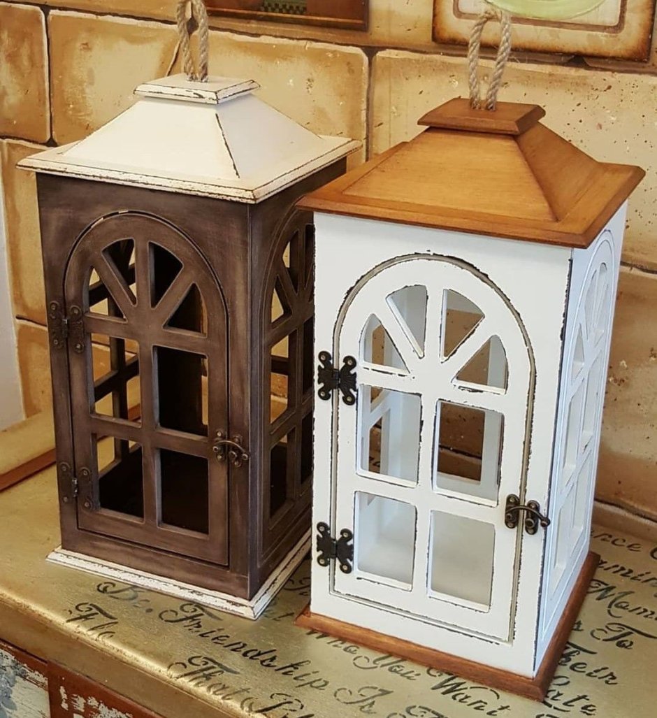 Фонарь деревянный декоративный