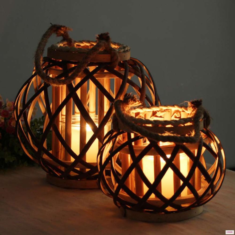 Необычные светильники из дерева